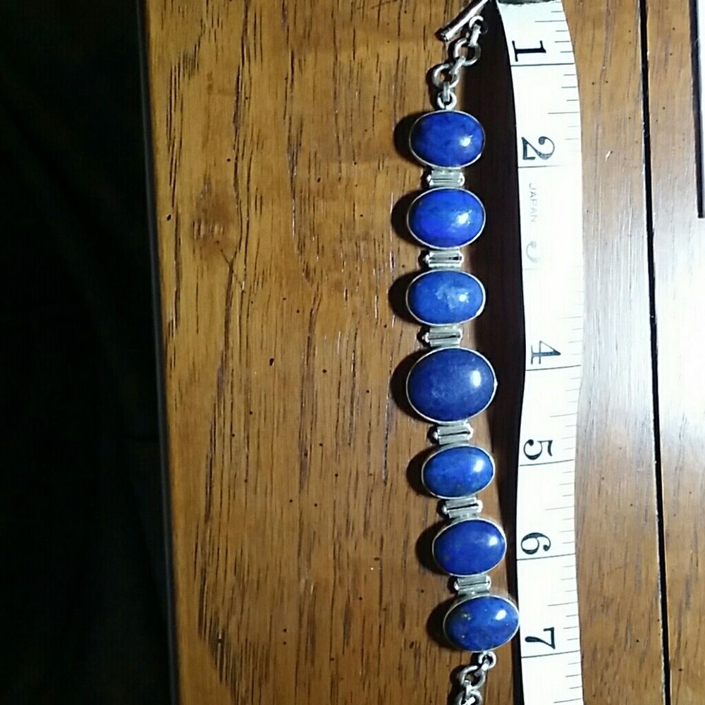 Sterling Silver & Lapis Bracelet
